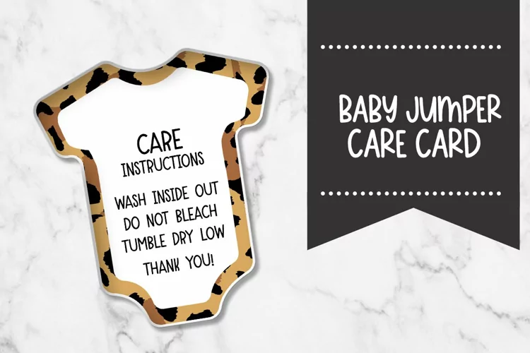 Baby Jumpsuit Care Card |Leopard