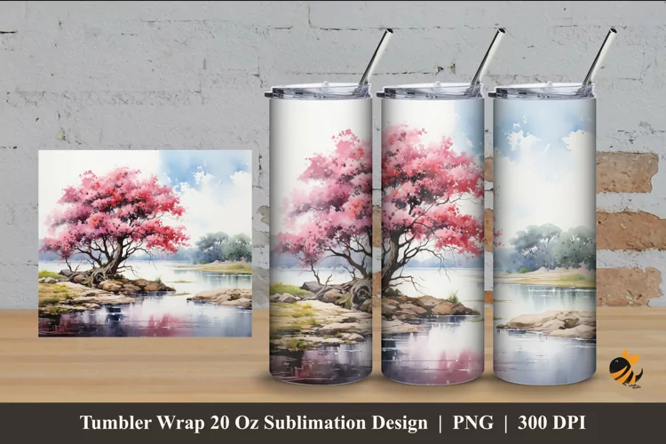 Secret Gardens Tumbler Wrap Sublimation Design 4