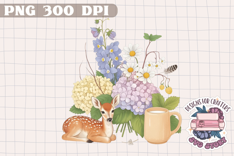 Watercolor Delicate Cottage core Summer Clipart PNG