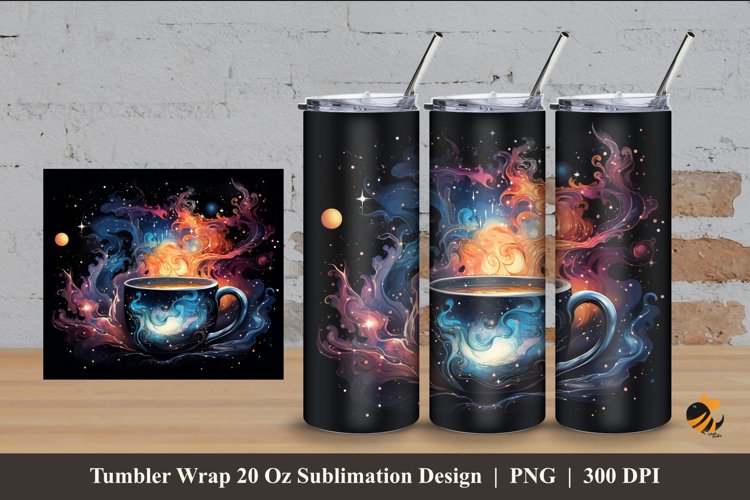 Fantasy Cup Tumbler Wrap Sublimation Design 4