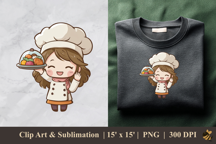 Cute Chef DTF Sublimation Clipart Design 4