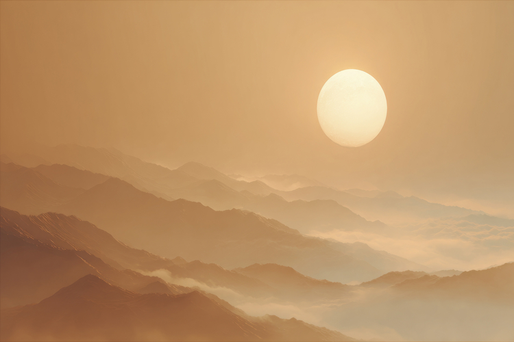 Mountain Landscape Sunset Background