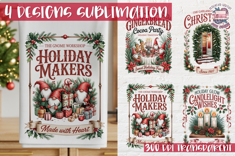 Christmas Vintage Quote Clipart PNG Sublimation 4 Design