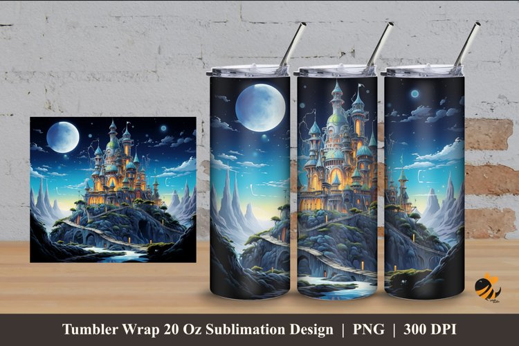 Fairyland Tumbler Wrap Sublimation Design 4