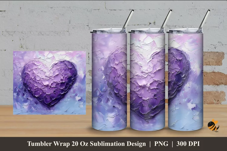 Romantic Story Tumbler Wrap Sublimation Design 4