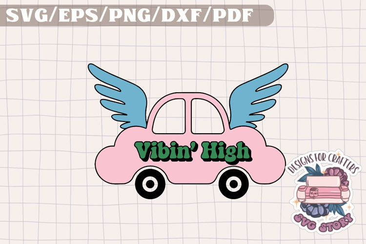 Groovy Summer Pastel Colors SVG Design Mascot