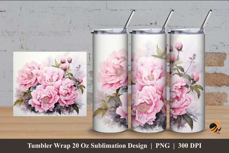 Painting Carmila Tumbler Wrap Sublimation Design 4 example image 1