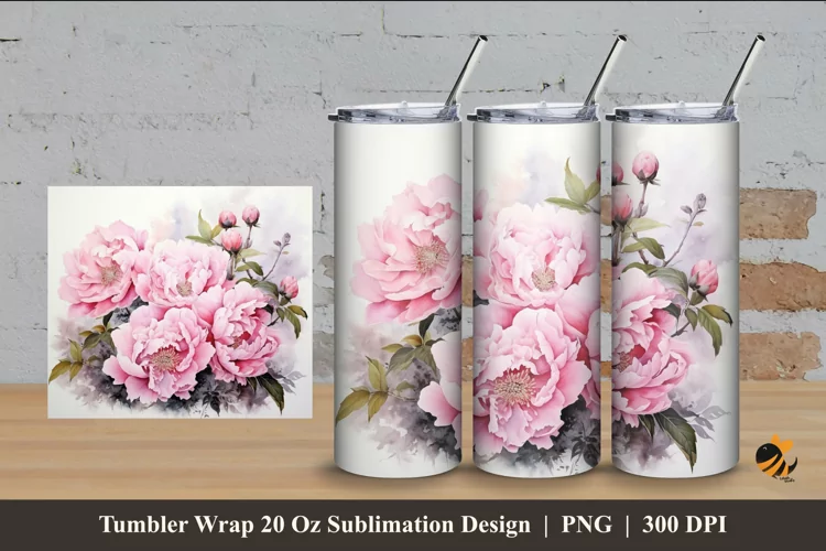 Painting Carmila Tumbler Wrap Sublimation Design 4