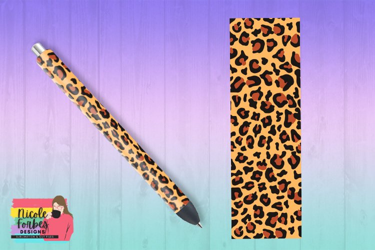 Leopard Print Pen Wrap Sticker