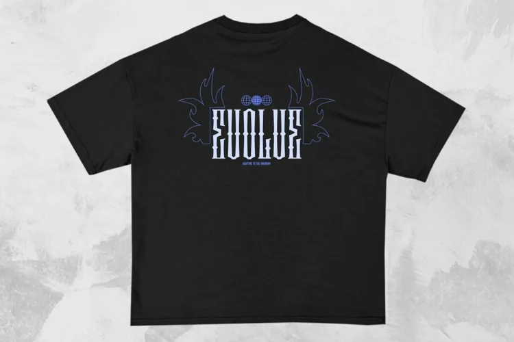Evolve Streetwear Typography T-shirt Design