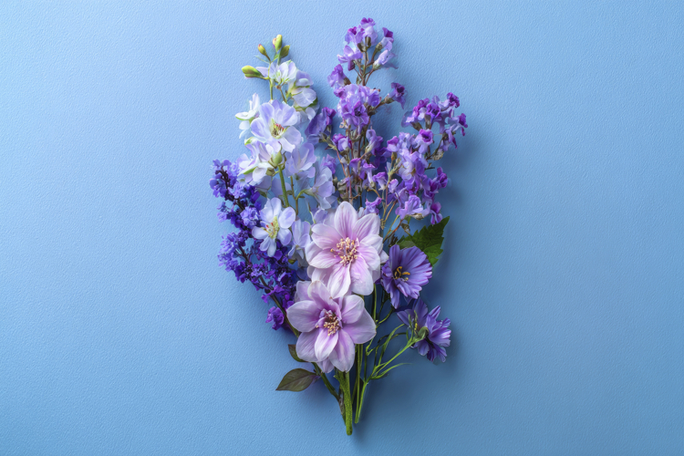 Purple Flowers Clipart Image 4