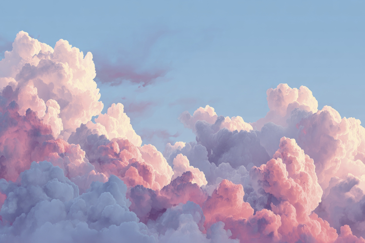 Fluffy White Clouds Background