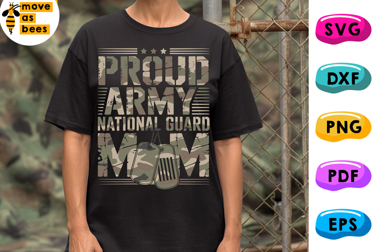 Proud National Guard Mom Svg, Png, Military Mom Shirt Svg