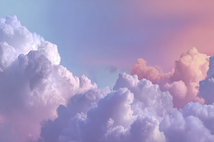 Pastel Sky With Clouds background
