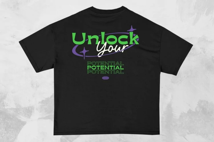 Unlock Your Potential Streetwear Typography T-shirt Design