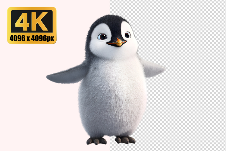 Fluffy Baby Penguin Transparent PNG