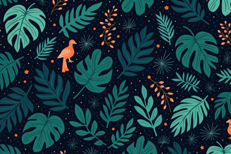 Tropical Leaves Background example image 1