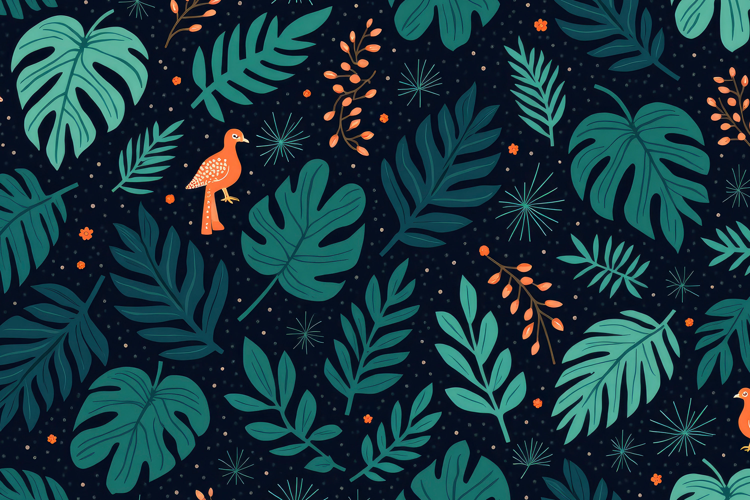 Tropical Leaves Background