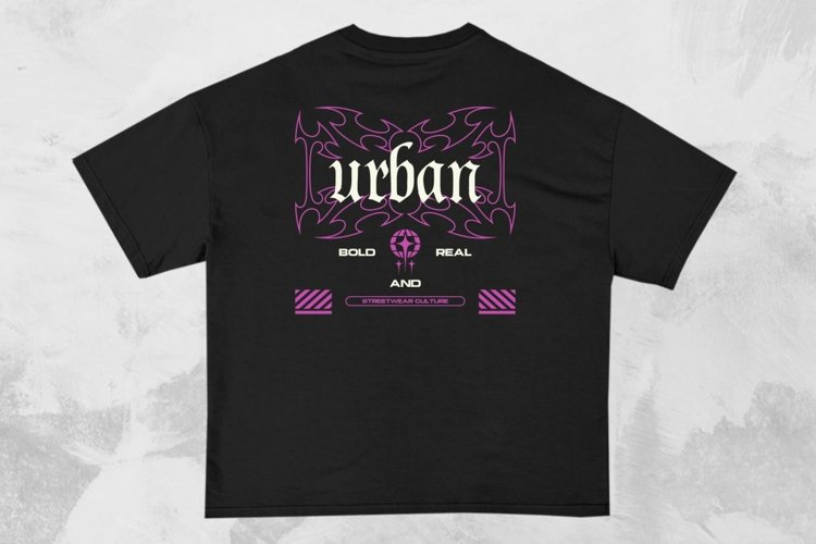 Urban Streetwear Typography T-shirt Design example image 1