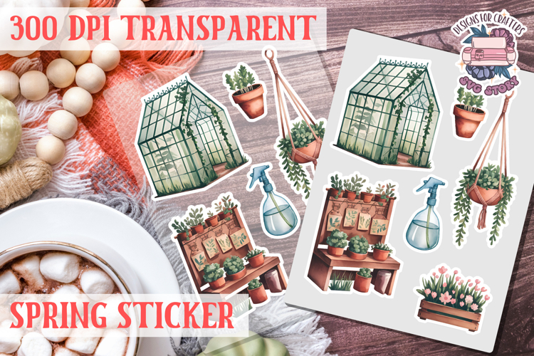 Spring sticker Cute vintage flowers Love PNG Funny
