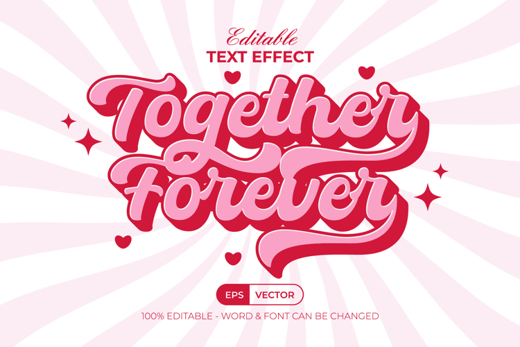 Pink Text Effect Valentine 3D Style