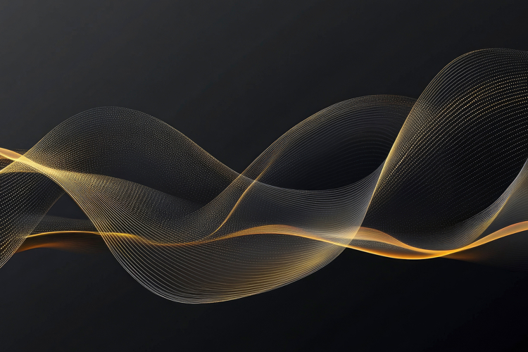 Gold Wave Pattern Background Wallpaper