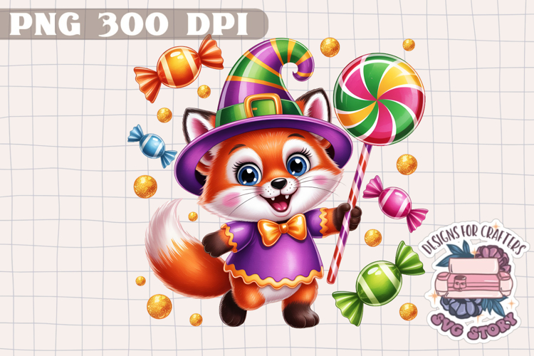 Cute Halloween Animal Autumn Sublimation design Fall KIds