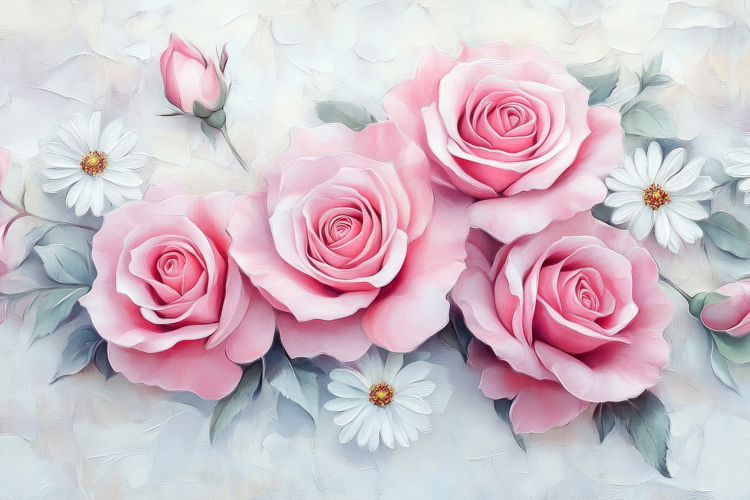 Pink Flowers Clipart Image 6