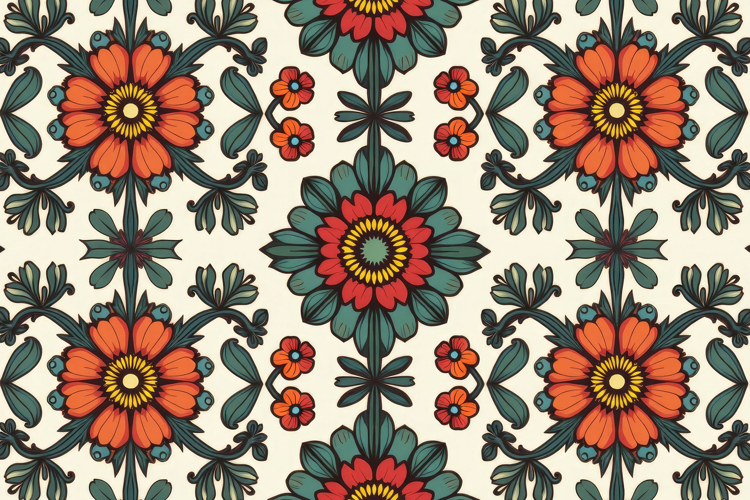 Colorful Floral Pattern Background