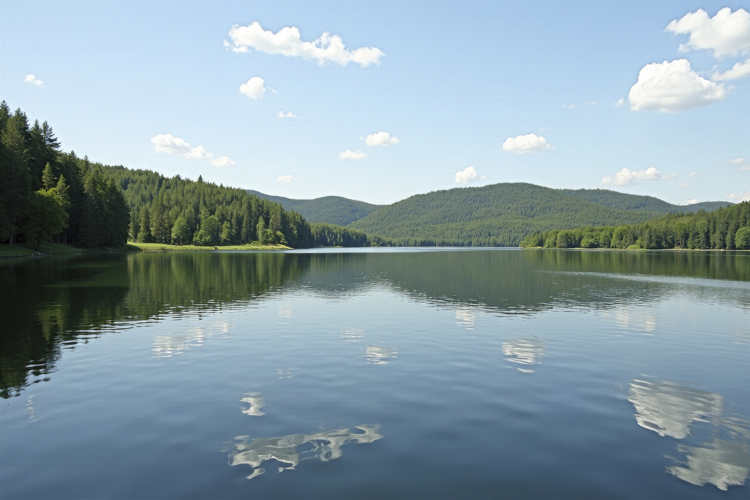 Scenic View of Lake Background Wallpaper