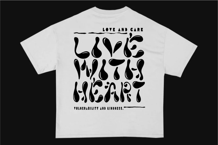 Live With Heart Streetwear Typography T-shirt Design