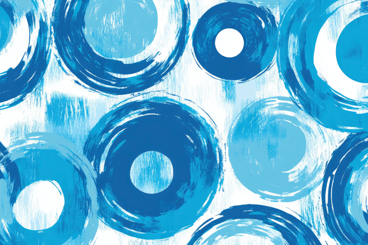Blue Circle Pattern Background Wallpaper