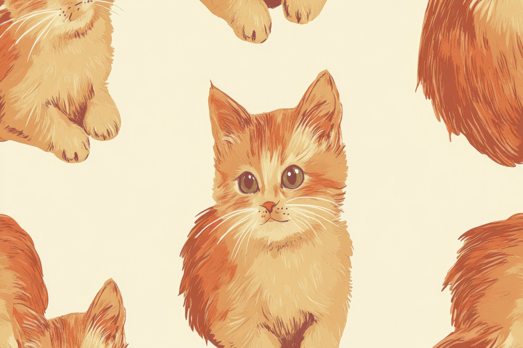 Cat Pattern Background Wallpaper