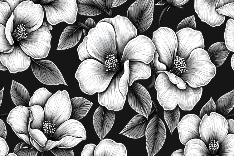 White Flowers with Dark Background Wallpaper