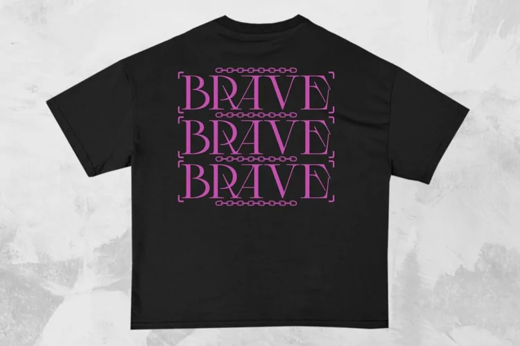 Brave Streetwear Typography T-shirt Design