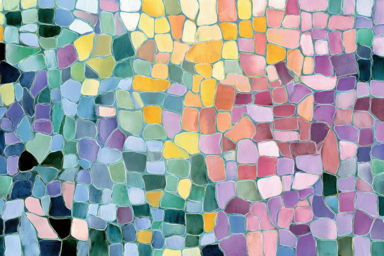 Multicolor Mosaic Pattern Background Wallpaper