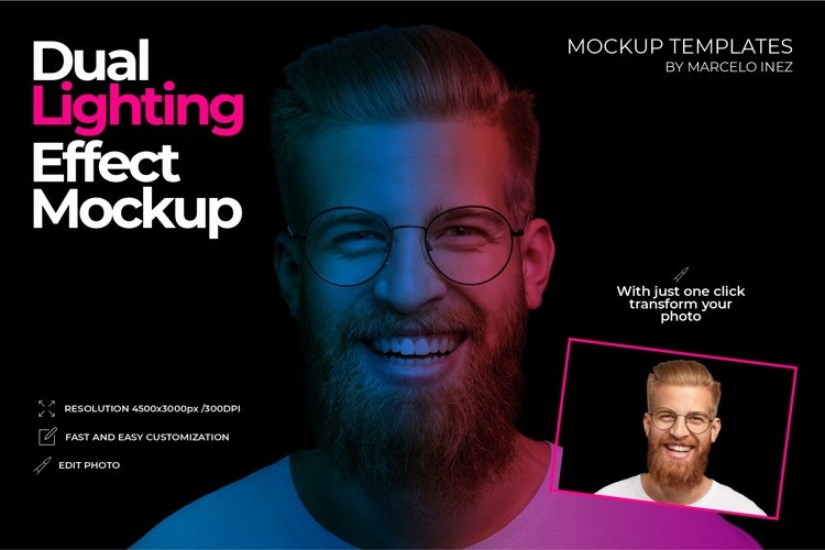 Dual Lighting Effect Mockup
