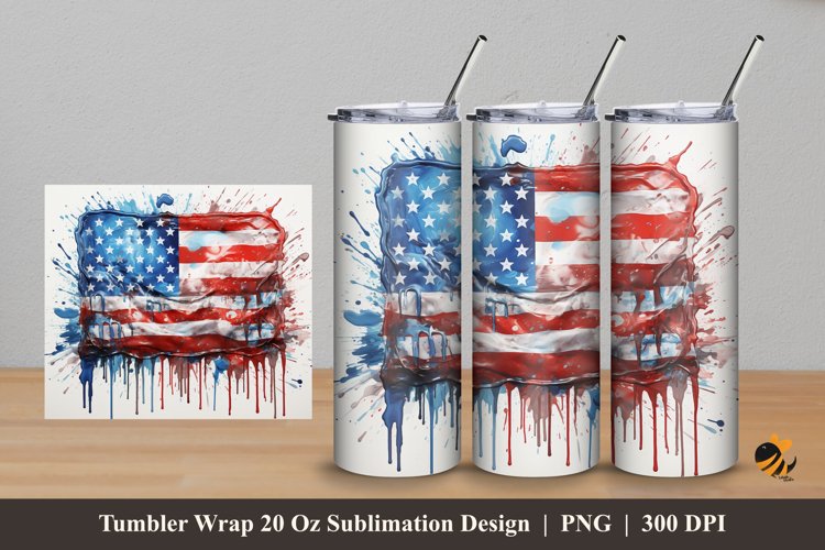 Struggle Flag Tumbler Wrap Sublimation Design 5 example image 1