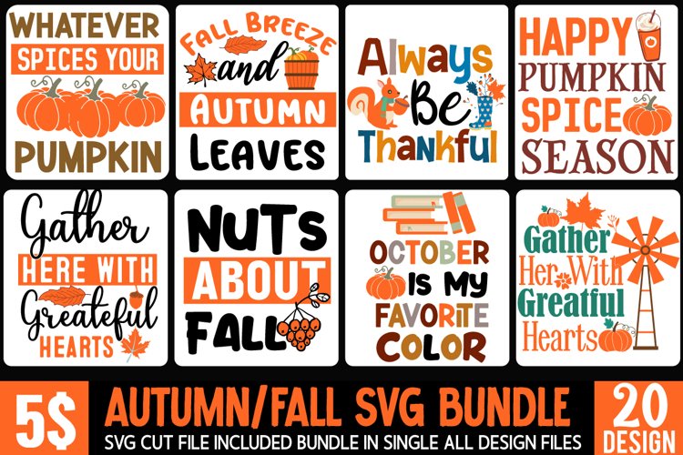 Fall SVG Bundle,Autumn SVG Bundle,Thanksgiving SVG Bundle