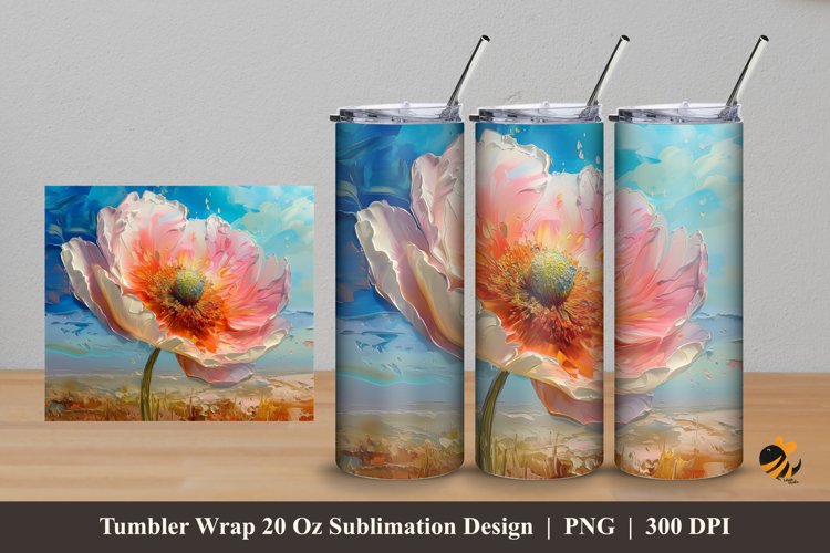 Flower Exploration Tumbler Wrap Sublimation Design 5