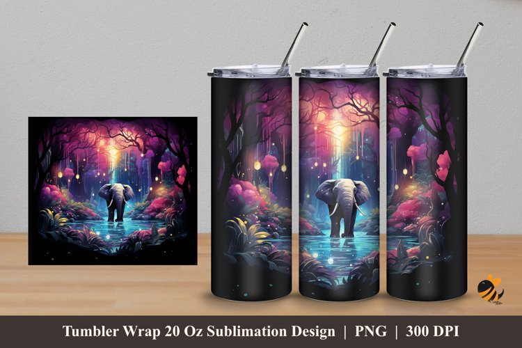 Forest Beauty Tumbler Wrap Sublimation Design 5