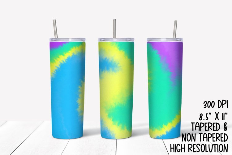 Bright Tie Dye Sublimation Tumbler example image 1