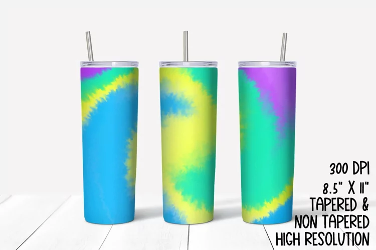 Bright Tie Dye Sublimation Tumbler