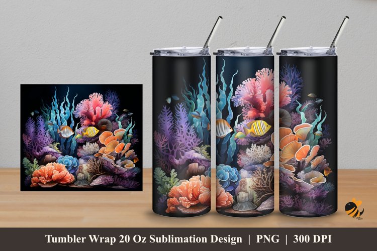 Aquascape Gallery Tumbler Wrap Sublimation Design 5