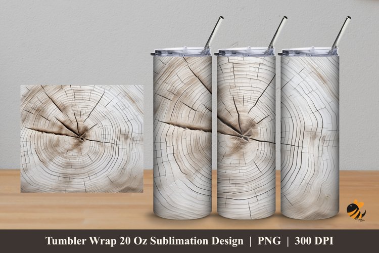 Wood Fiber Tumbler Wrap Sublimation Design 5 example image 1
