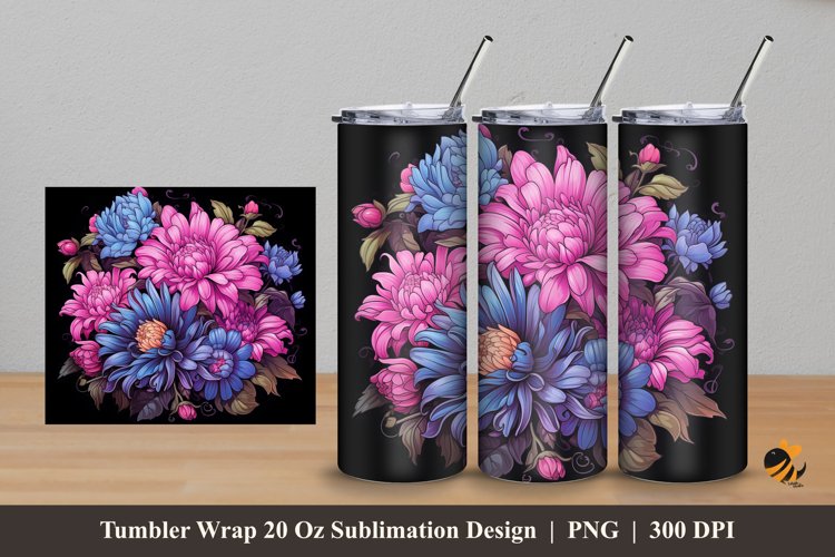 Dazzling Exotic Tumbler Wrap Sublimation Design 5