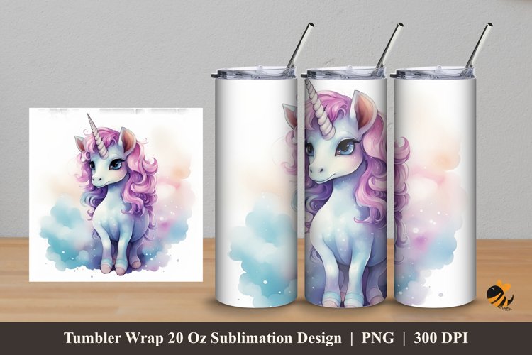 Unicorn Tumbler Wrap Sublimation Design 5