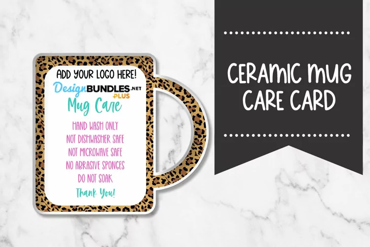 Coffee/Tea Mug Care Card | Leopard