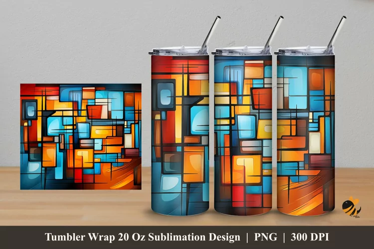 3D Pattern Tumbler Wrap Sublimation Design 5