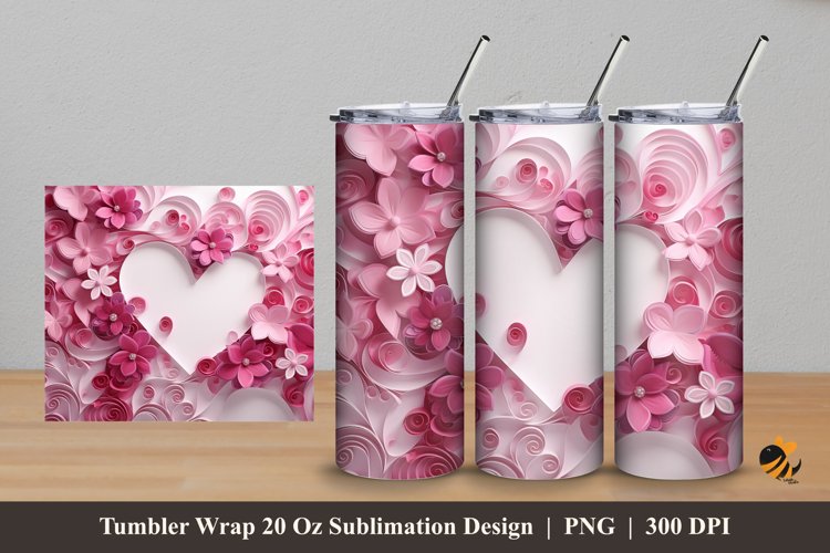 Love Sign Tumbler Wrap Sublimation Design 5 example image 1